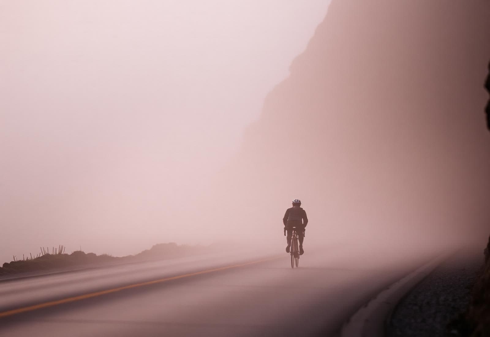 Cyclist on a road ride